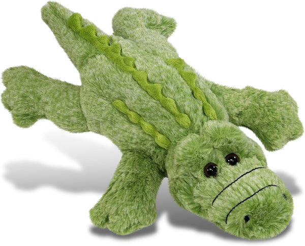 DolliBu Alligator Plush Toy, Super Soft Stuffed Animal, Green, 11.5 Inches