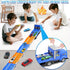 Set 55-Inch 6 3 4 5 6 7 HONGTUO Toddler Truck Track with Lights & Sounds Racing Track with Die-Cast Cars, Perfect