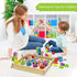 Lydaz Montessori Math Manipulatives Toys - Kids Wooden Number Blocks for Kindergarten Learning Education Toy