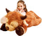 IKASA Giant Highland Cow Stuffed Animal Plush Toy, Large 33" Cute Fluffy Jumbo Soft Toys, Gifts for Kids