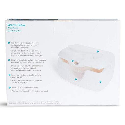 Munchkin Baby Wipe Warmer with Warm Glow - White