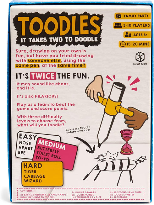 8+, 3-10 15-20 Toodles Party Game - Hilarious Drawing Game for Game Night! Cooperative Game, Fun Family Game for Kids