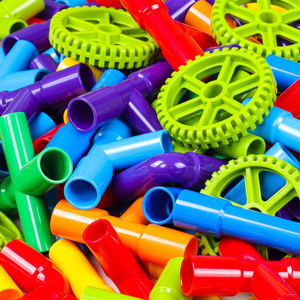 250PCS Pipe Tube Learning Toy for Toddlers, Educational STEM Bins for Classroom