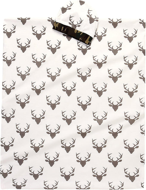 Soft Newborn Baby Deer Print Blanket, Bedding Wrap, Swaddle Blanket, Bath Towel + Hat