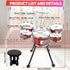 3-5 Set 5 3 4 5 4-6 Toy Drum Kit for Kids Toddler Rock Drum with Drums Musical Instrument Toys for Year Old Boys Girls