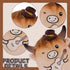 8 Inch Country Highland Cow Stuffed Animal, Cute Cow Plush Toy with Guitar and Cowboy Hat, Soft Kawaii Plushie Pillow