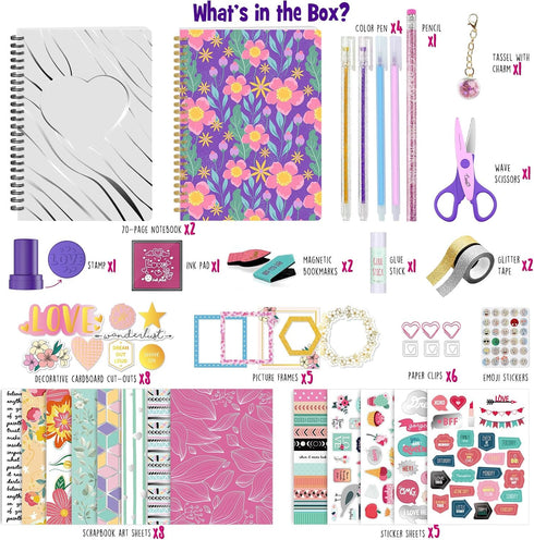 2-Pack 8 9 10 11 12 13 14 Set LAOESE DIY Journal Kit for Girls - Birthday Easter Gifts for Girls Years Old - Arts