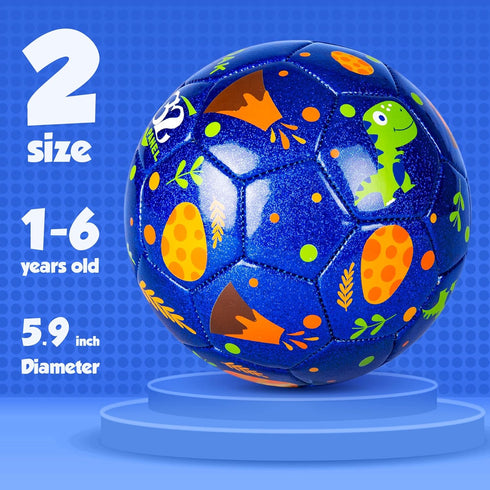 EVERICH TOY Size 2 Soccer Balls for Kids, Sport Ball for Toddlers, Backyard Lawn Outdoor Toys with Pump