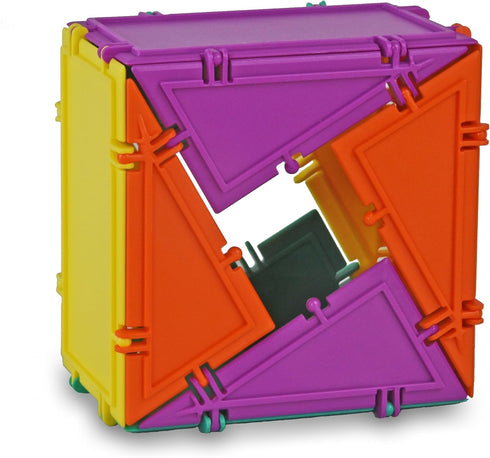 3D Building Set for Learning Math - 32-pc, Made in USA (Triangle/Rectangle/Square)