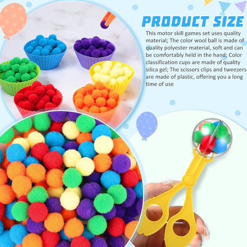 142 Set 12 8 2 120 Counting Pieces Fine Motor Skills Handy Scooper Sensory Bin Filler Includes Sorting Bowls, Tweezers