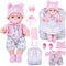 BDDOLL 12 Inch Baby Doll Backpack Playset with Dolls Clothes and Accessories Included