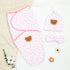 0-3 Set Organic Cotton Baby Swaddle Sleep Sack Months - w/Swaddle Blanket, Hat & Headband, Soft Breathable