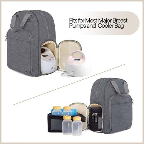 Backpack S1, S2, 15" Teamoy Breast Pump Bag, Breast Pump Compatible with Spectra and Cooler Bag, Pumping Bag