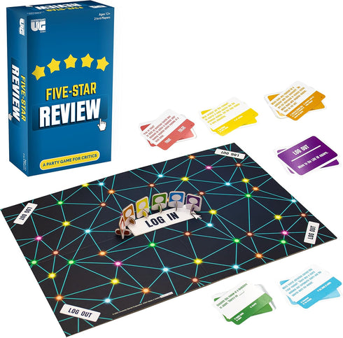 University Games 5-Star Review Party Game - The Game of Crazy Reviews for 2 or More Players, Ages 12+