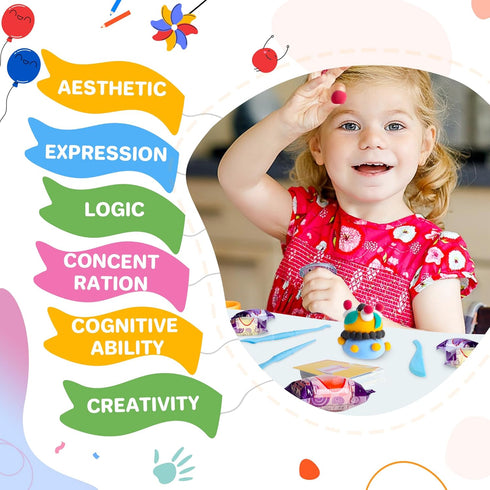 66 Air Dry Clay Colors, Modeling Clay for Kids, DIY Model Magic Clay, Molding Clay Kit with Sculpting Tools, Non-Sticky
