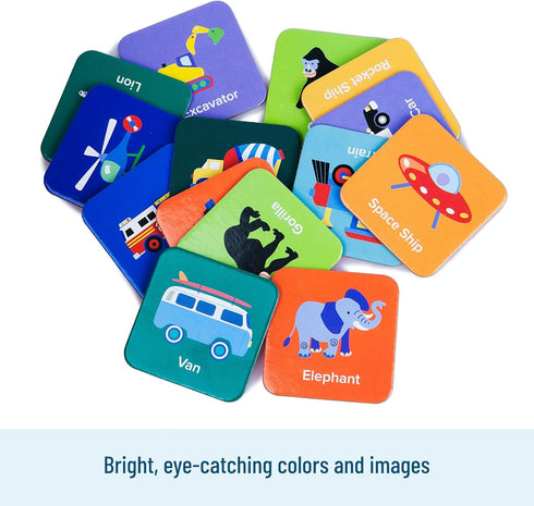 Wildkin Memory Matching Game Cards for Boys & Girls, 36 Pairs Memory Learning Cards for Toddlers and Preschool