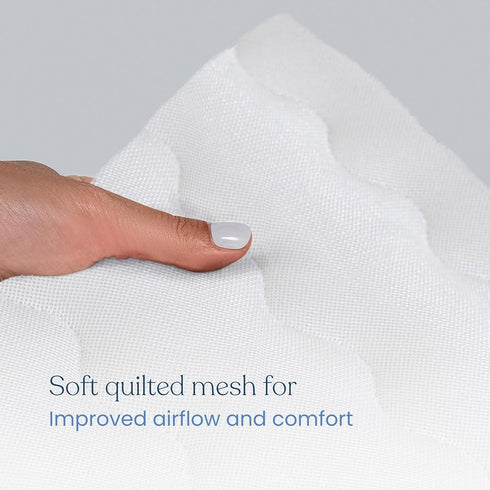 HALO Breathable Crib Mattress Cover Quilted Mesh, Waterproof, Universal Fit for Standard Crib & Toddler Beds, Easy