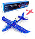 HSRBO 2 Pack Electric Foam Airplane Toy,Throwing Whirly Gliders Plaything Aeroplane with USB Charging and LED Glowing