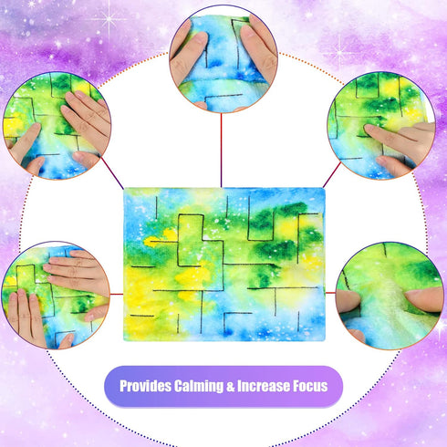 9 7.8 6 Inch(Starry Youyole Pcs Fidget Marble Maze Mat Bulk, Soft Fabric Tactile Sensory Cloth Stress Relief Toys