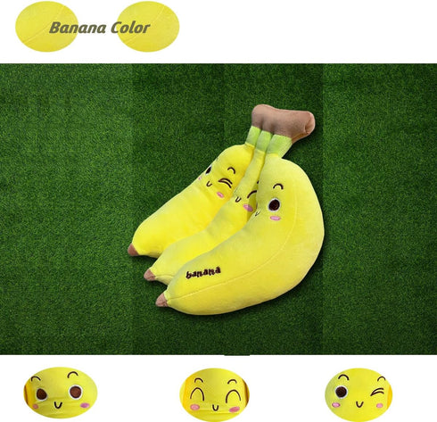 Hofun4U Banana Plush Pillow - 17" Banana Stuffed Animal, Fruit Plush Toy for Holiday