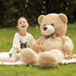 Poutmac 47 inch Giant Teddy Bear Stuffed Animal, Brown Big Plush Teddy Bear for Valentine's Gift