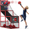 Basketball Arcade Game Indoor Outdoor, Kids Basketball Hoop with 4 Balls & Pump, Single Shot Basketball Game at Home,