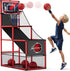 Basketball Arcade Game Indoor Outdoor, Kids Basketball Hoop with 4 Balls & Pump, Single Shot Basketball Game at Home,