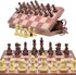 Magnetic Portable Travel Chess Set, 12" x 12" Foldable Chess Board Game with Storage Bags for Chess Pieces