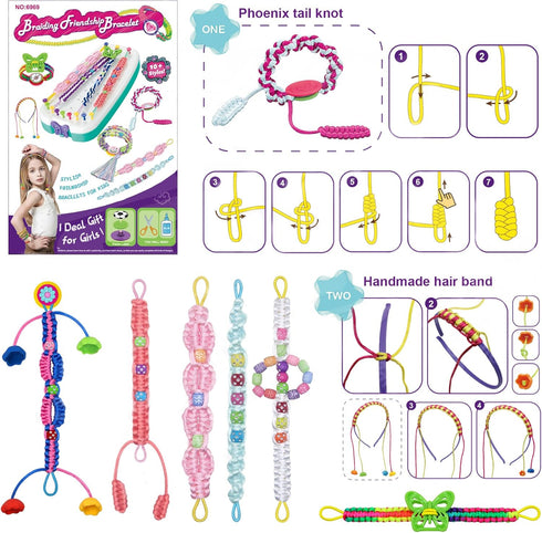 Friendship Bracelet Making Kit for Girls Ages 7-12 - DIY Arts and Crafts String Maker, Best Gift Ideas
