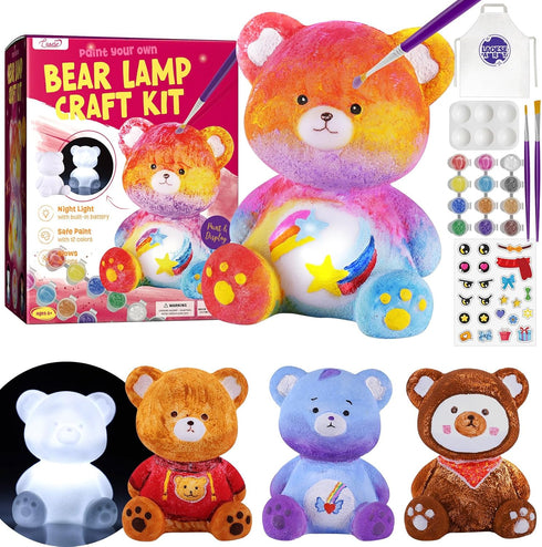LAOESE Paint Your Own Bear Lamp Kit, Art Supplies Bear Painting Kit
