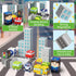 Gamcrown Set, 35PCS 3-8, City Traffic Magnetic Blocks STEM Toys for Kids Ages Travel Building Toys with Carrying Case
