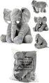 Giant Stuffed Elephant Plush Toy - Huge Soft Gray Elephant Doll for Kids, Girlfriend, Home Decor (15.7 Inch)