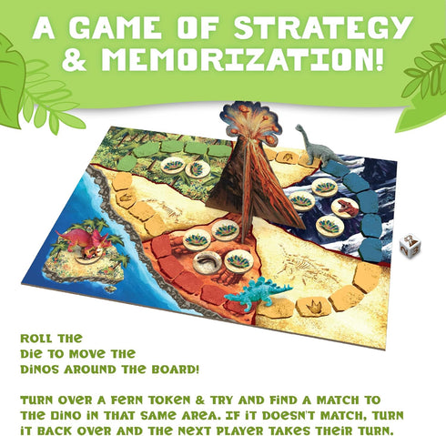 Peaceable Kingdom Dinosaur Escape Cooperative Memory Game of Logic and Luck for 2-4 Kids Ages 4+