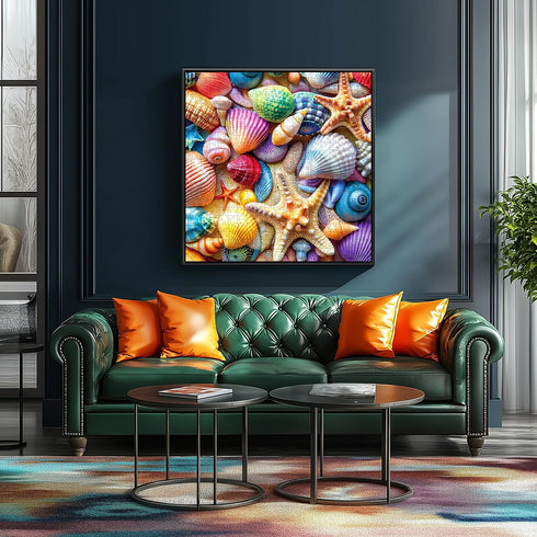 500 Blueforest Piece Jigsaw Puzzle for Adults - Ocean Seashells & Starfish Theme, Challenging Puzzles with Vibrant