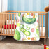 Qilmy Cozy 30 40 Inch Cute Snails and Cucumbers Baby Blanket for Boys Girls Kids with Soft Cotton, Cute Warm Nursery
