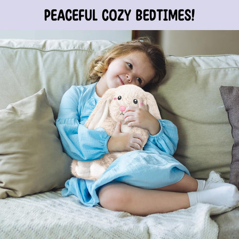 1.5 lb Cozy Bunny Microwavable Stuffed Animal Unscented Heating Pad Plush, Soft Bunny Toy for Relaxation and Comfort