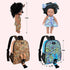 Nice2you 2 Pack Backpack 10in 2 4 5 Black Baby Doll in Take Along Carrier, American African Girl Doll for Toddlers