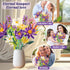 Flower Bouquet Building Set, 891PCS DIY Artificial Flowers, Birds of Paradise and Water Lily for Home Decor