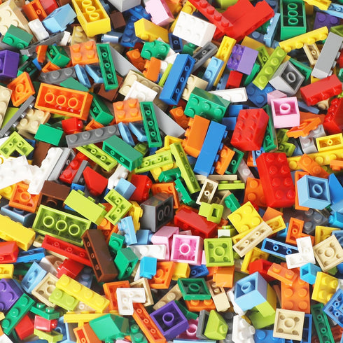 Building Bricks Compatible with Lego Classic, 300 Pieces Basic Bulk Building Blocks in Random Color and Mixed Shape