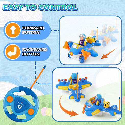 18+ 2 3 4 5 Remote Control Airplane for Kids - Birthday Gifts for Boys Toddlers Ages Months, Year Old, RC Cartoon
