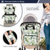 SUABO Backpack Beautiful Leaf Pattern Baby Diaper Bag Large Bag Waterproof Travel Diaper Bags for Moms and Dads