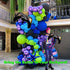 Video Game Balloon Garland Arch Kit - 140pcs Purple Blue Green Black Balloons with DIY Star Controller Mylar Balloon