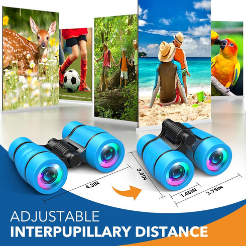 Toys for Boys Ages 3-7 - LET'S GO! Kids Binoculars with Bird Watching Manual for Ages 4-7