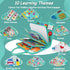 3-6 Years-10 Pages-32 3 Montessori Busy Board - Sensory Learning Toys for Toddlers Activities, Airplane Car Travel