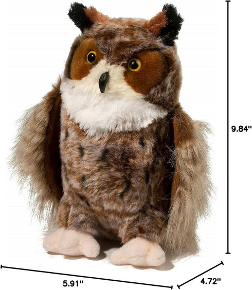 Cuddly Great Horned Owl Plush - Einstein the Companion
