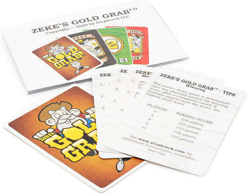 Zeke's Gold Grab! - Award-Winning Family Fun Card Game for Kids, Teens, and Adults, Perfect for Family Game Night