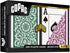 Copag 1546 Design 100% Plastic Playing Cards, Bridge Size (Narrow) Green/Burgundy (Jumbo Index, 1 Set)