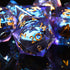 AUSTOR 7 Pieces Blue Flame Dragon Resin Dice Set - DND Dice for Role Playing Dungeons and Dragons with Case