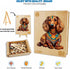 Wooden Puzzle for Adults, Long-Haired Dachshund Dog Jigsaw Puzzle, Unique Shape Animal Wood Puzzles