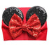 J&J Boutiques Mouse Ears Headband/Headwrap for Toddler, Baby, Kids - Party Supplies, Red